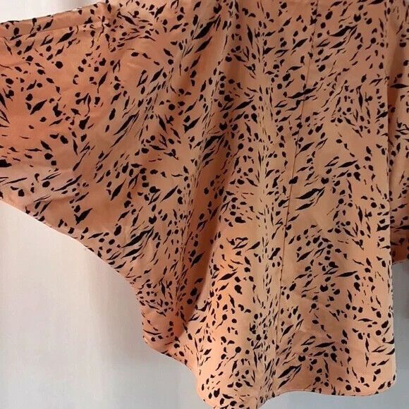 Marc New York Andrew Marc sz small peach black blouse 3/4 sleeve doleman sleeve* - Picture 6 of 12